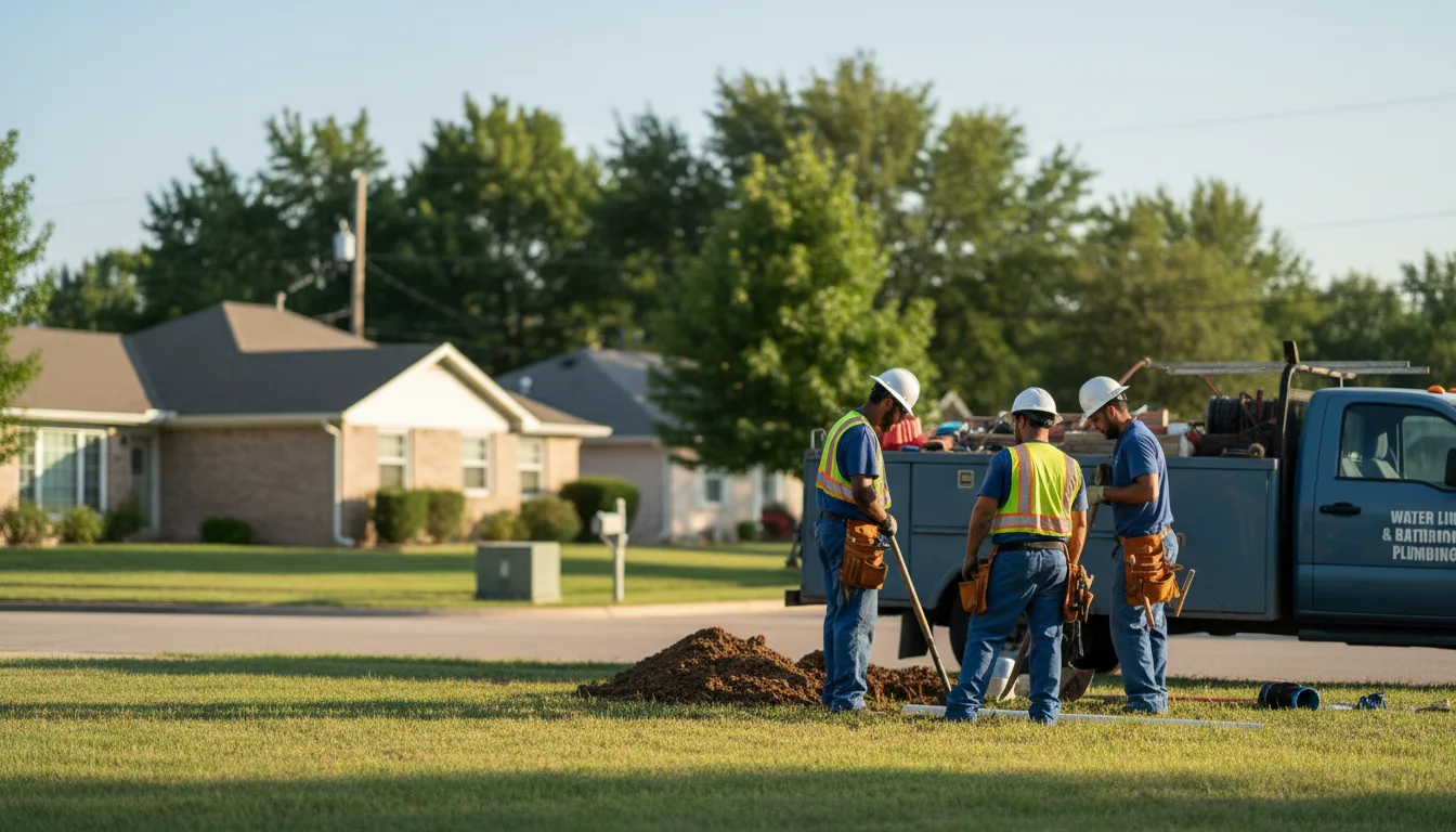 Residential water line and bathroom plumbing service in Bureau, IL